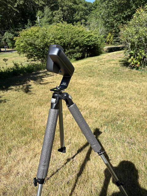 on tripod